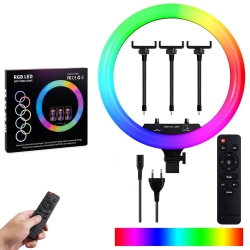 Кольцевая лампа RGB  MJ18 45см Черный