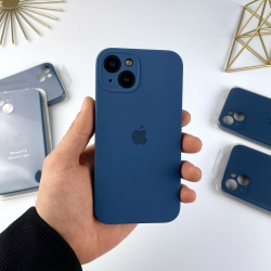 Силіконовий чохол на Айфон 13 з закритим низом та камерами | iPhone 13 Синій (20)