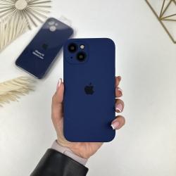 Силиконовый чехол на Айфон 13 c закрытым низом и камерами | iPhone 13 Кобальтовый синий (36)