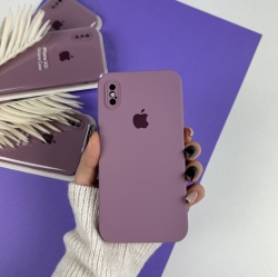 Силиконовый чехол с квадратными бортами на iPhone X / Xs Лиловый (56)