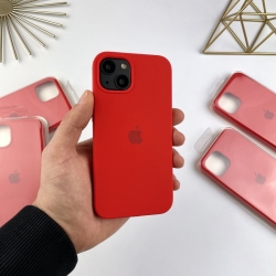 Силиконовый чехол на Айфон 13 Мини c закрытым низом | iPhone 13 Mini Красный (14)