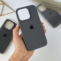 Силіконовий чохол на Айфон 14 Про Макс із закритим низом. Silicone Case for iPhone 14 Pro Max Сірий (15)