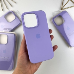 Силіконовий чохол на Айфон 14 Про Макс із закритим низом. Silicone Case for iPhone 14 Pro Max Лавандовий (39)