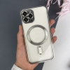 Чохол із MagSafe на Айфон 12 Pro. Color Silicone Case з MagSafe для iPhone 12 Pro Срібний