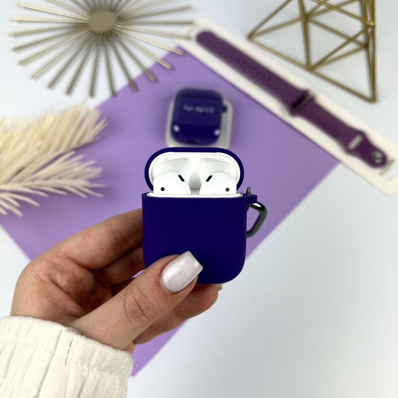 Силіконовий чохол для AirPods 1/2 Фіолетовий (43)