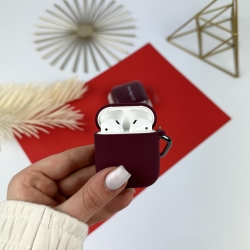 Силіконовий чохол для AirPods 1/2 Бордовий (42)