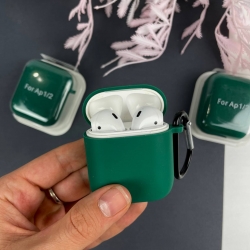 Силіконовий чохол для AirPods 1/2 Темно-зелений (54)