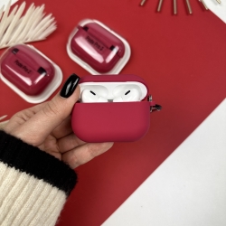 Силіконовий чохол для AirPods Pro 2 Малиновий червоний (37)