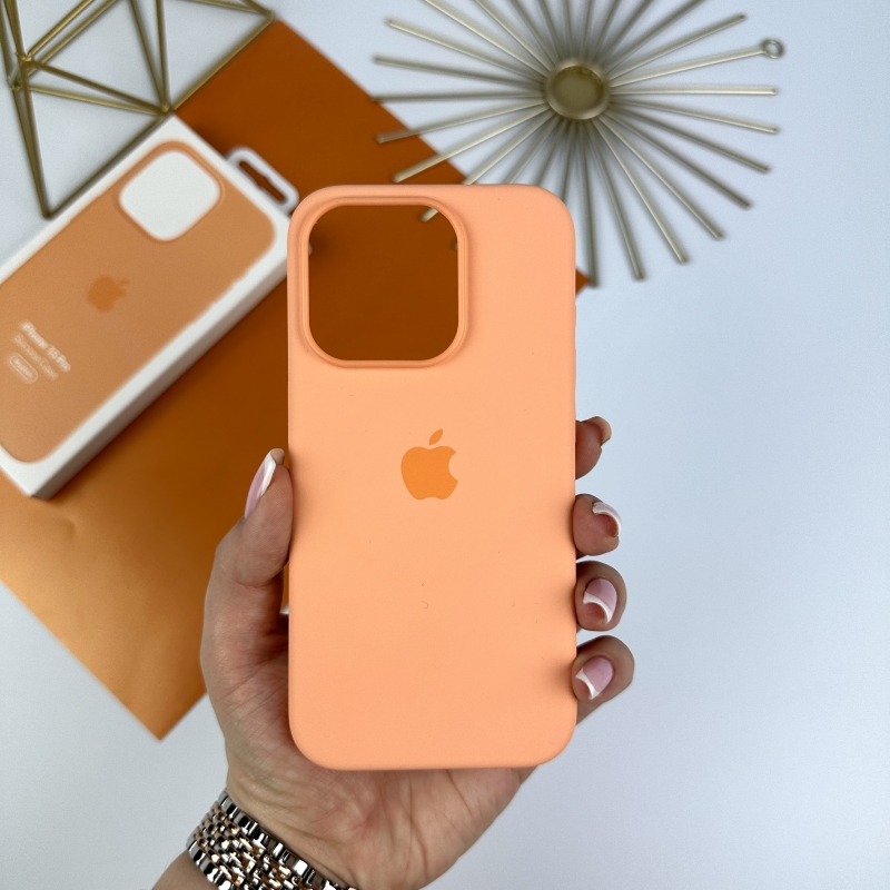 Силіконовий чохол ТОП для iPhone 15 Pro Оранжевий 