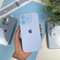 Силіконовий чохол із закритими камерами на iPhone 14 Pro Блакитний (5)