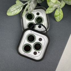 Защитные линзы для камер iPhone 12 Pro Max Green glitter