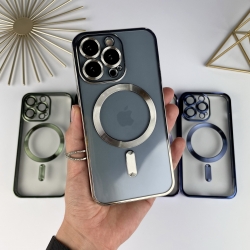 Чохол із MagSafe на Айфон 15 Pro Max. Color Silicone Case з MagSafe для iPhone 15 Pro Max Срібний