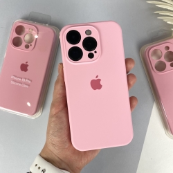 Силіконовий чохол на Айфон 15 Pro c закритим низом та камерами | iPhone 15 Pro Рожевий (6)