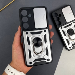 Противоударный чехол на Samsung Galaxy S24 Plus Серебряный 