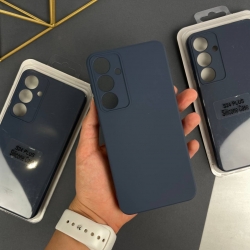 Силиконовый чехол на Samsung Galaxy S24 Plus Темно-синий (8)