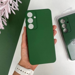 Силиконовый чехол на Samsung Galaxy S24 Plus Темно-зеленый (54)
