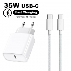 МЗП Apple Power Adapter 35W USB-C Power Adapter + кабель Lightning 