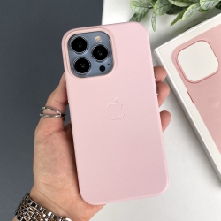 Leather Case with MagSafe для iPhone 13 Pro. Шкіряний кейс для iPhone 13 Pro Рожевий