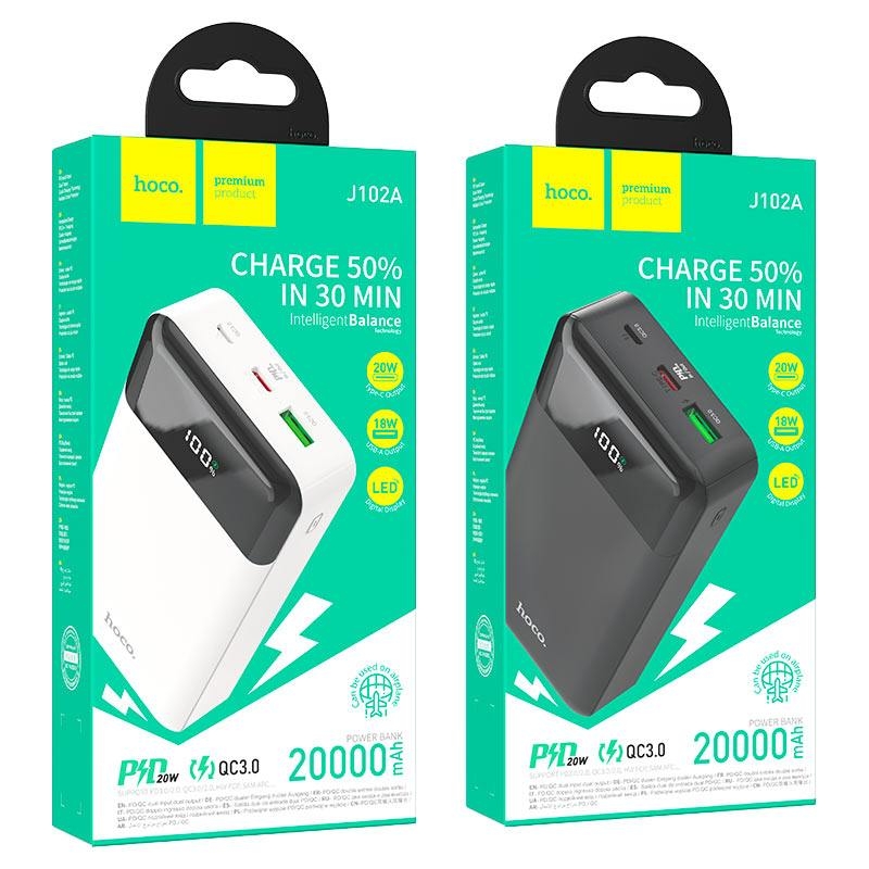 Повербанк с быстрой зарядкою 20.000mAh Hoco PD20W+QC3.0   