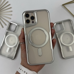 Чохол з MagSafe для Айфон 12 Про Макс. Case for iPhone 12 Pro Max Esthetic Срібний