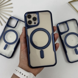 Чохол з MagSafe для Айфон 12 Про Макс. Case for iPhone 12 Pro Max Esthetic Синій