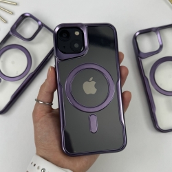 Чохол з MagSafe для Айфон 14. Case for iPhone 14 Esthetic Фіолетовий